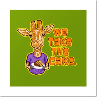 SECOND NATURE Take The Cake Giraffe Posters and Art